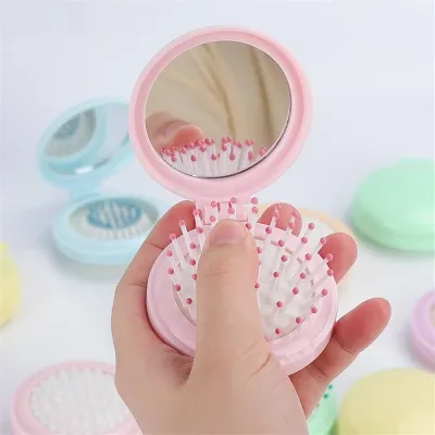 Folding Air Comb With Mirror 